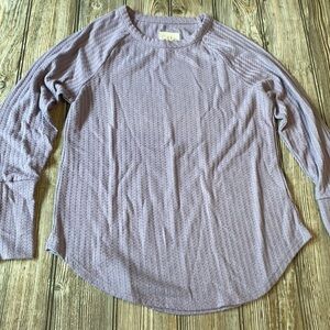Chaser‎ weave knit long sleeve small stretch button wrist detail